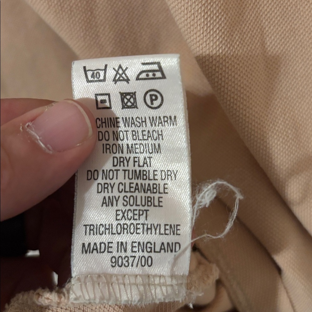 Burberry Tan Polo Shirt with Contrasting Collar - Picture 7 of 7